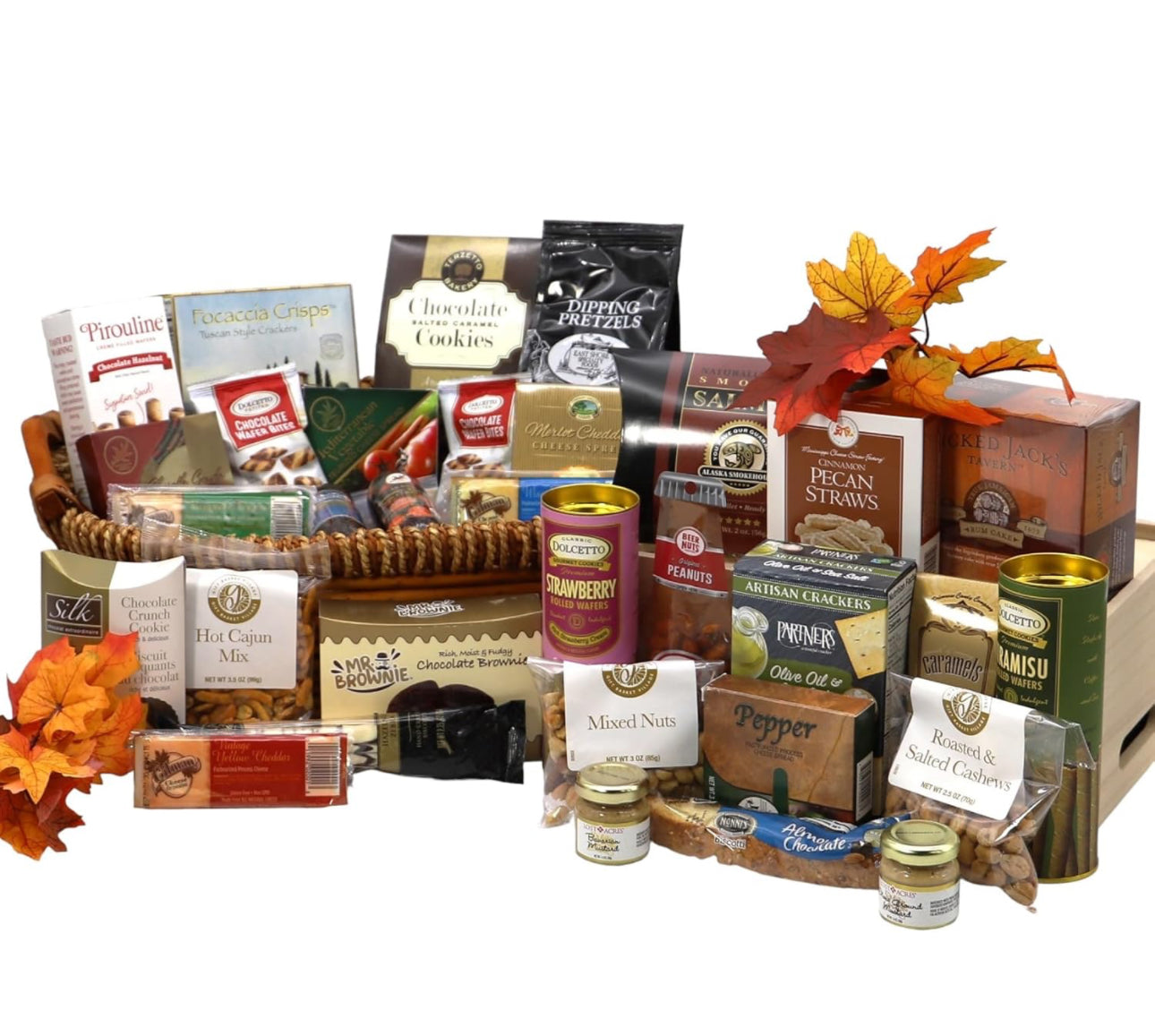 Gobble Til You Wobble Ultimate Thanksgiving Feast Gift Basket with Gourmet Snacks & Treats