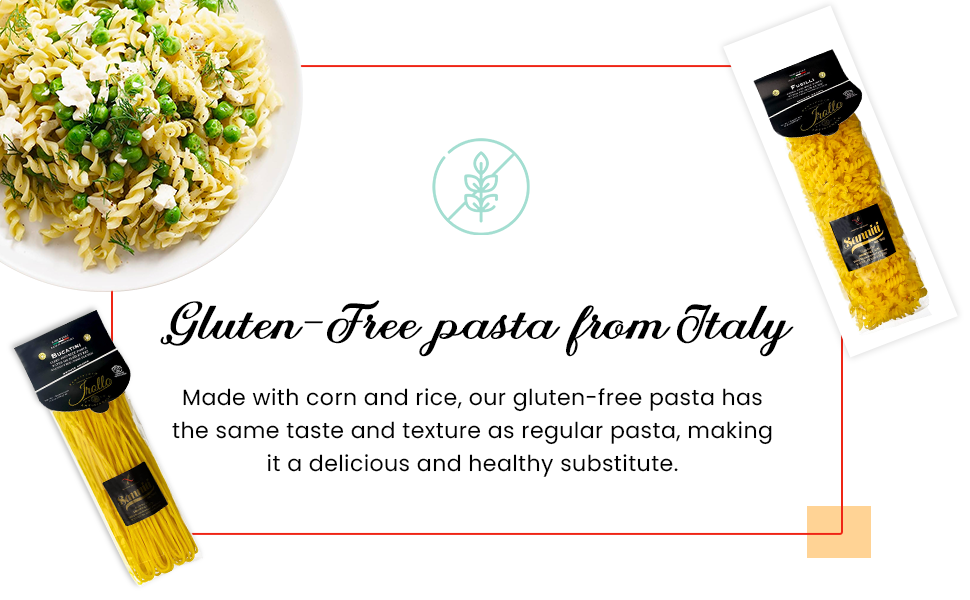 Sanniti Artisanal Gluten Free Pasta di Gragnano, Bucatini Pasta - Imported From Italy, Pack of 2