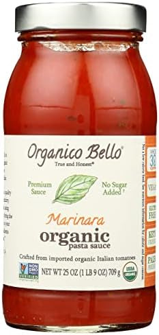 Organico Bello Marinara Pasta Sauce - Pack of 3 - Organic Gluten Free