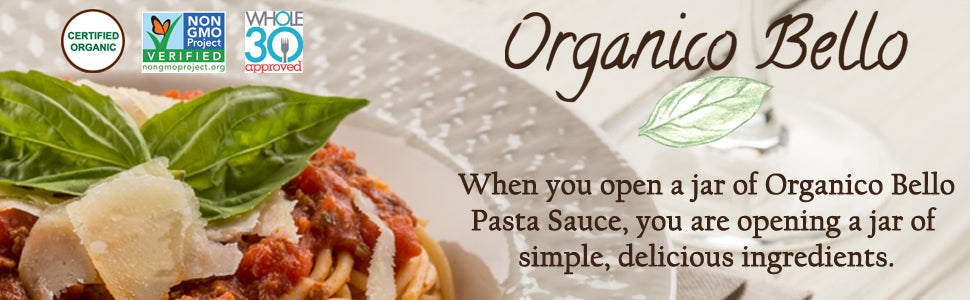 Organico Bello Marinara Pasta Sauce - Pack of 3 - Organic Gluten Free