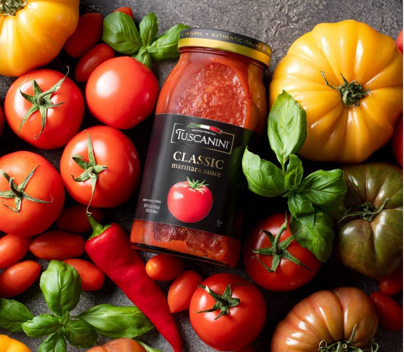 Tuscanini Authentic Classic Italian Marinara Sauce, Imported from Italy - Low Carb - Pack of 4
