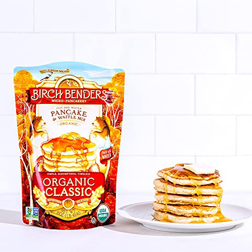 Organic Pancake and Waffle Mix, Non-Gmo, Whole Grain - Birch Benders - Pack of 2