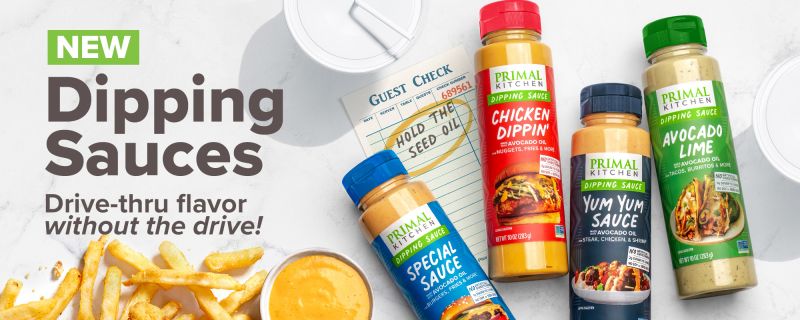 Primal Kitchen Dipping Sauces, Yum Yum Sauce & Chicken Dippin' Sauce - Pack of 2