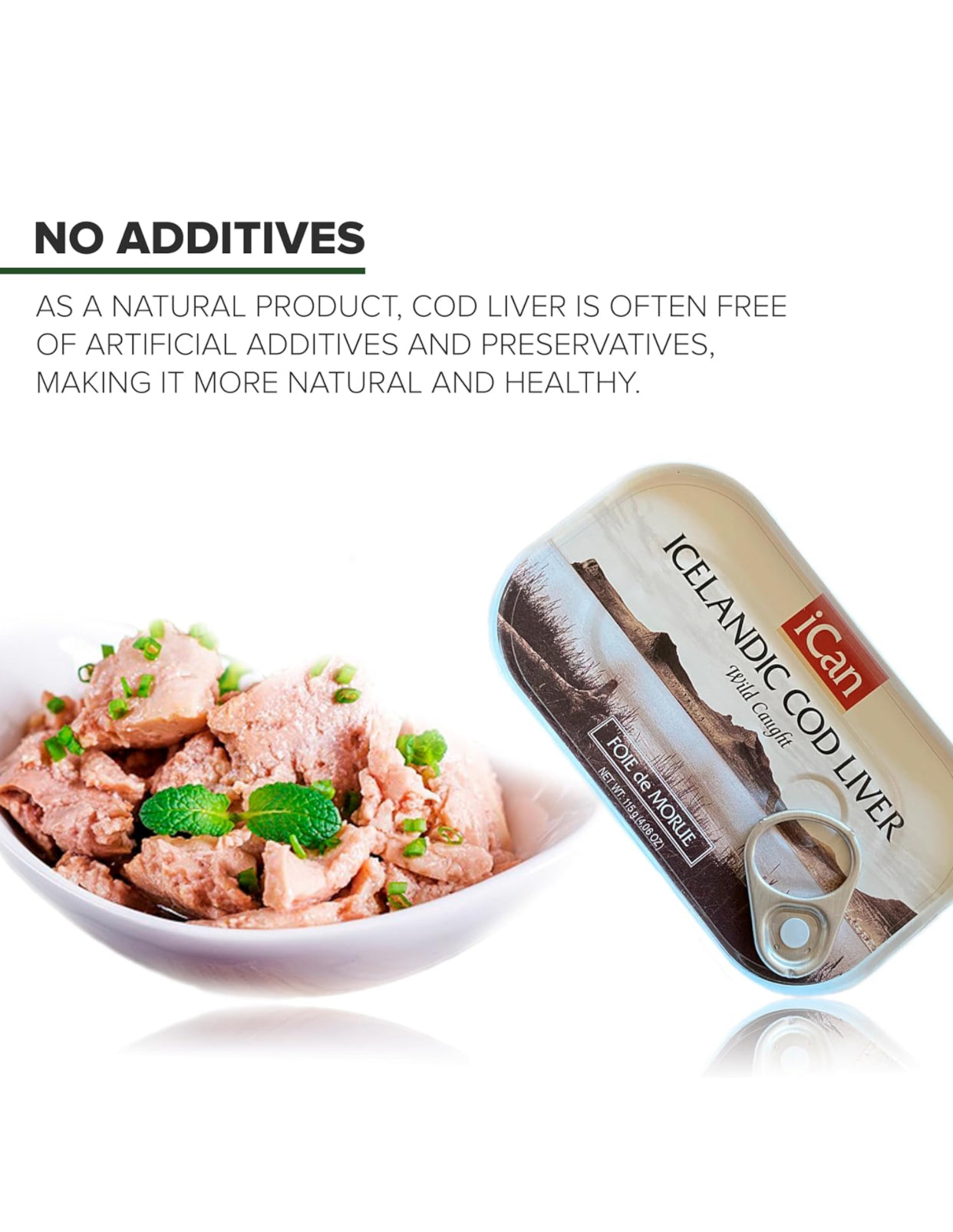 Wild Cod Liver Canned From Iceland - 4.06 oz - Pack of 6