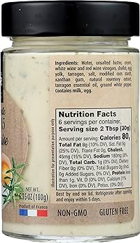 Christian Potier Bearnaise Sauce, 6.35 oz, Gluten Free - Pack of 2