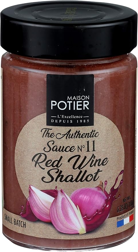 Christian Potier Red Wine Shallot Sauce, 6.35 oz, Gluten Free - Pack of 2
