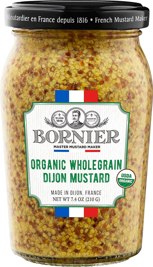 Bornier Dijon Mustard, Organic Wholegrain, 7.4 oz