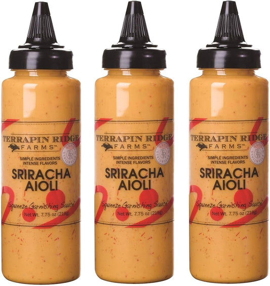 Terrapin Ridge Farms Gourmet Spicy Chipotle Garnishing Sauce - Three 8.5 oz Bottles - Pack of 3 Squeeze Bottles
