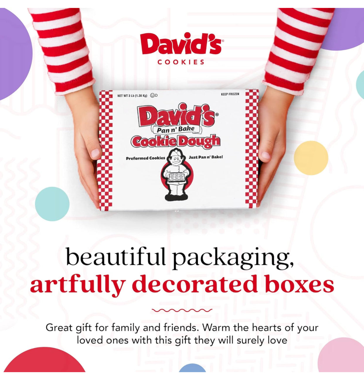 David's Cookies Preformed Frozen Cookie Dough Chocolate Chunk - includes 80