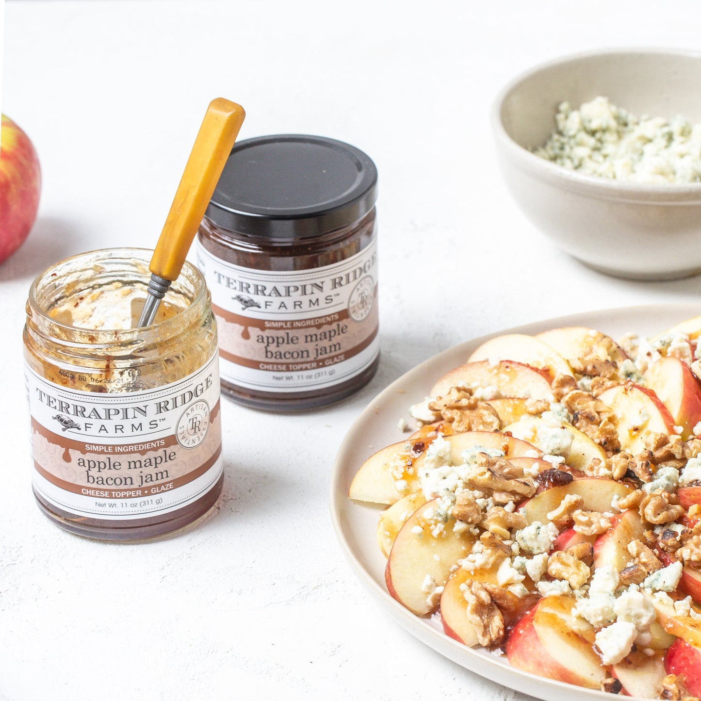 Terrapin Ridge Farms Bacon Me Crazy Sampler Set – One Jar Each of Hot Pepper Bacon Jam, Apple Maple Bacon Jam, and Hot Pepper Berry Bacon Jam