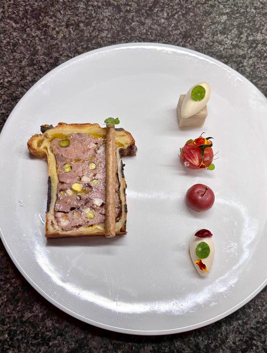 Cocktail Pâté en Croûte with Black Truffle and Pistachios