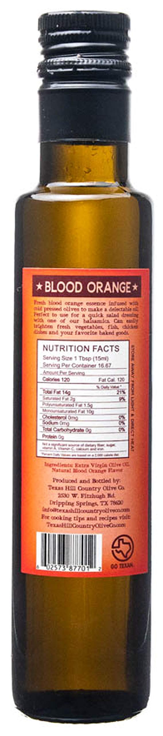 Ariston Gourmet Blood Orange Infused Olive Oil - Great for Dressing Dipping Marinade