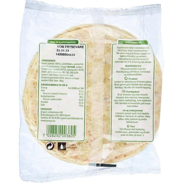 Norwegian Lomper Potato Cakes - Gluten Free - includes 6