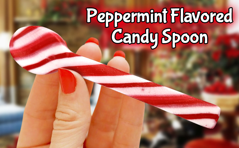 Peppermint Spoons Bulk – Pack of 48 Stunning Candy Cane Spoons
