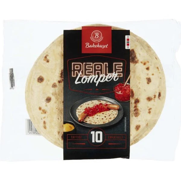Reale Norwegian Lomper Potato Flatbread Tortillas - includes 10