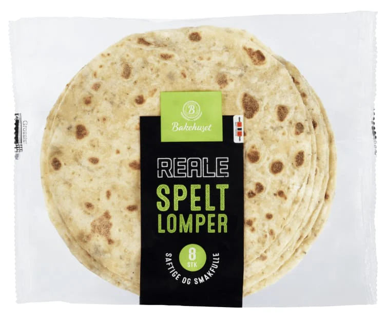 Reale Spelt Norwegian Lomper Potato Flatbread Tortillas - includes 8