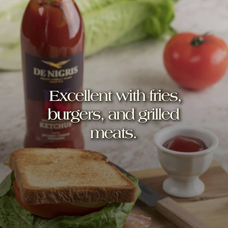 De Nigris Gourmet Italian Ketchup With Balsamic Vinegar Of Modena - Ketchup With Balsamic Vinegar From Modena Italy Aged - Pack of 2