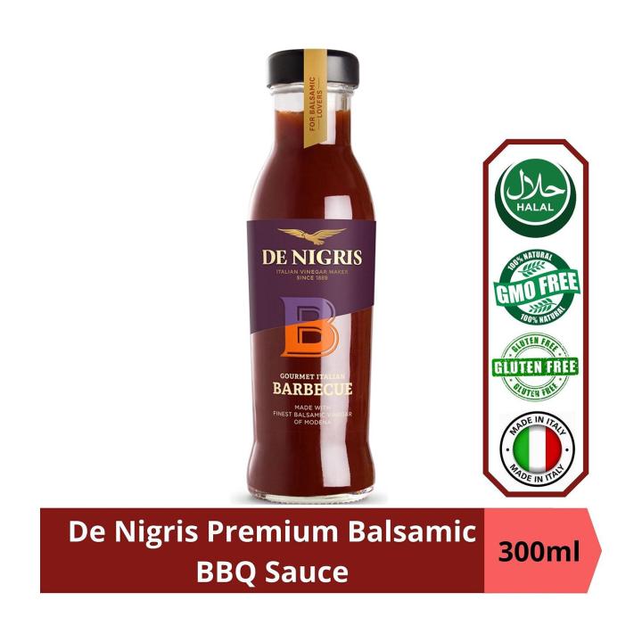 De Nigris Gourmet Italian Barbecue Sauce With Balsamic Vinegar Of Modena - Barbecue Sauce With Balsamic Vinegar From Modena Italy, Smoky Flavor - Pack of 2