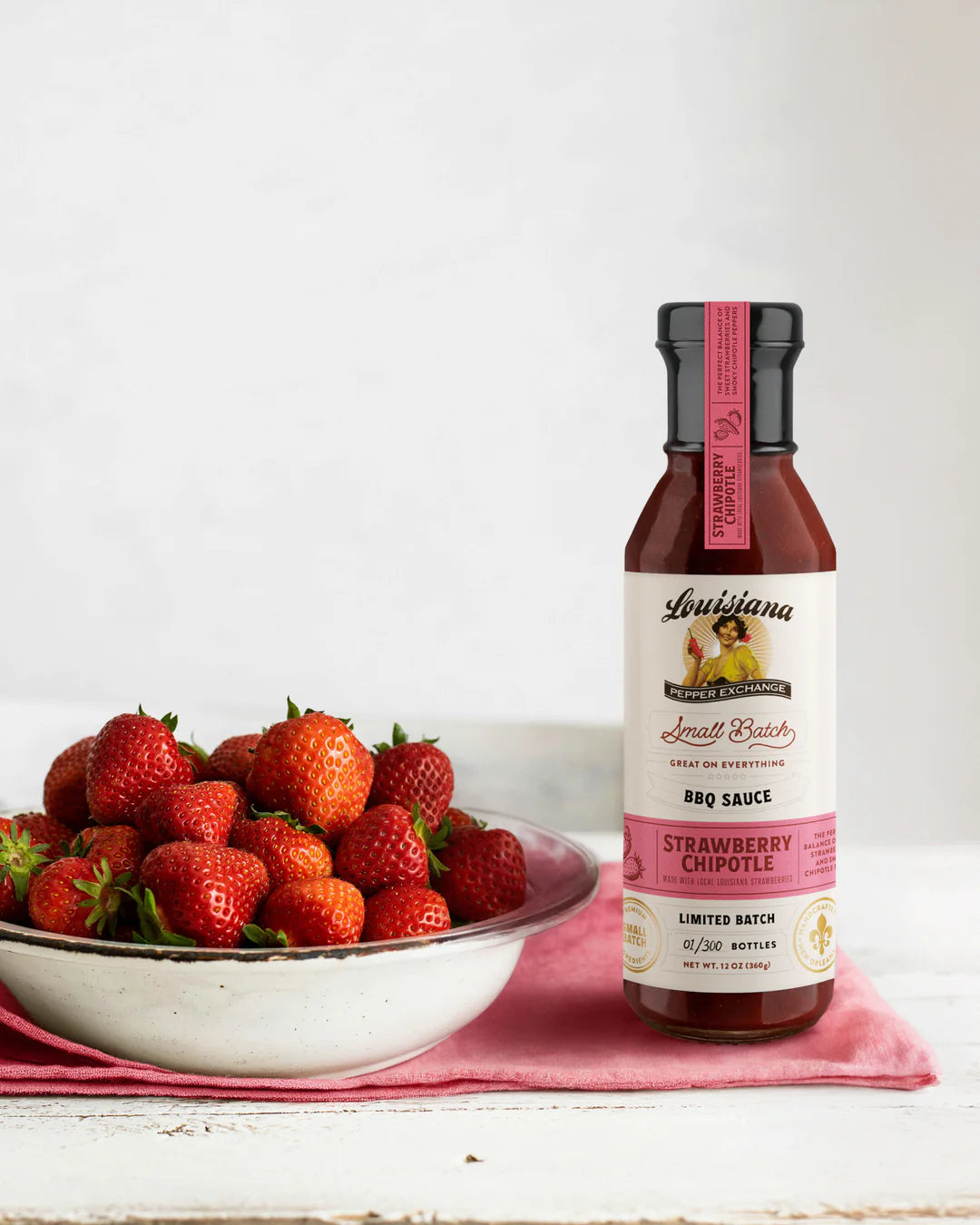 Louisiana Pepper Exchange Strawberry Chipotle BBQ Sauce, Gluten-Free, 12 oz - Pack of 2