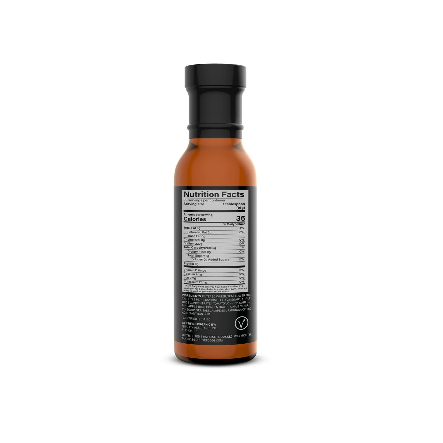 Chipotle Pineapple Fusion | Organic Chipotle Sauce with Sweet Heat | Dairy-Free, Gluten-Free, Plant-Based, Glass Bottle Marinade & Dip | Pineapple Sweetness, Taco Condiment, Spicy Vegan Sauce, 12 oz