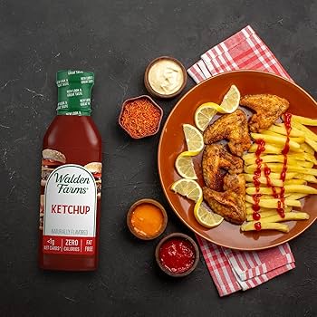 Walden Farms Ketchup – Zero Calorie, Sugar Free, Keto & No Carb Classic Tomato Condiment for Burgers, Fries & More – 12 oz Bottle - Pack of 2