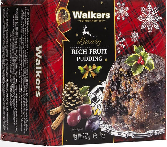 POPS TRADING COMPANY Holiday Christmas Fruit Plum Pudding, 8 oz-  With Pops Recipe Card - Pack of 2