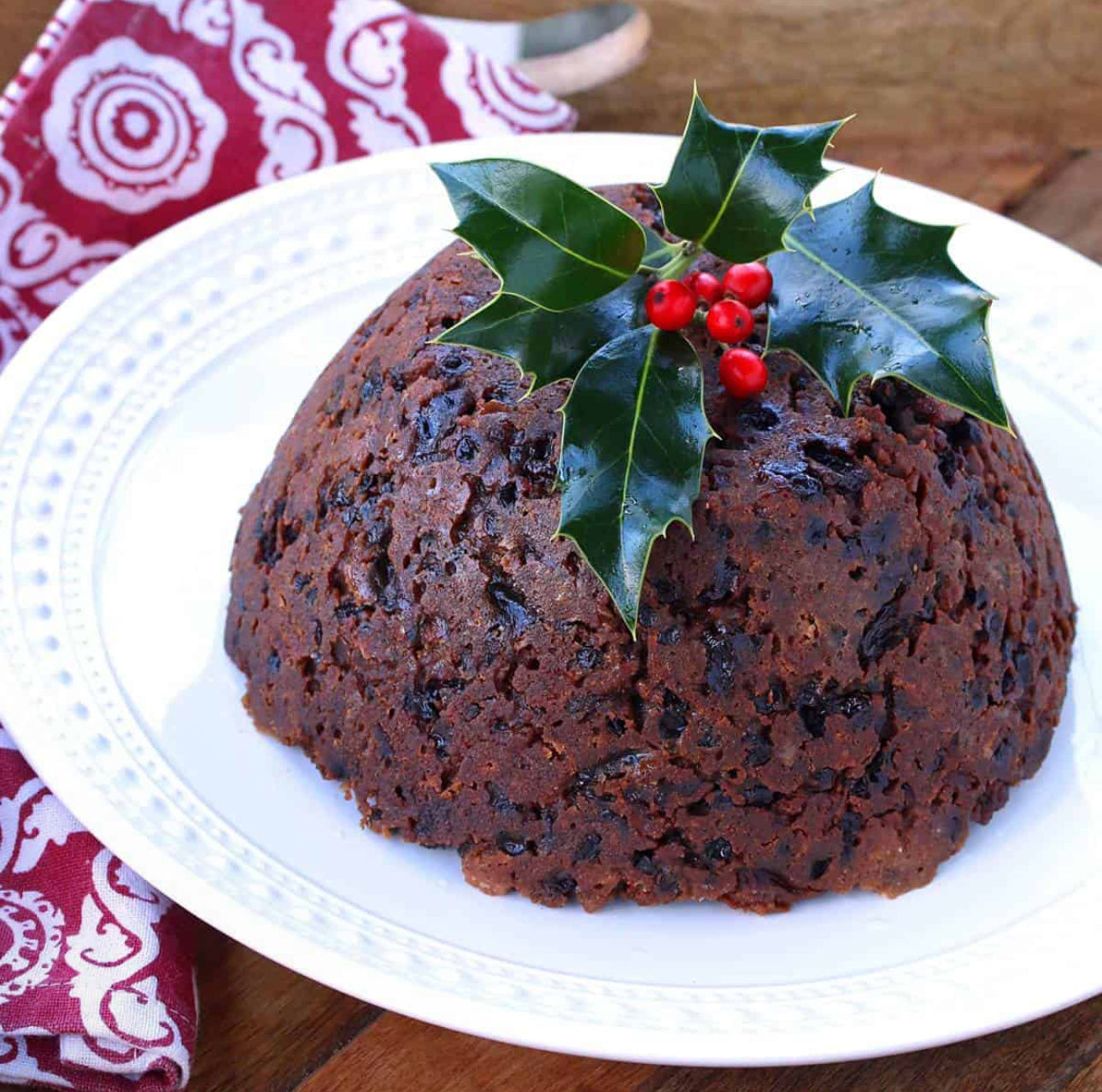 POPS TRADING COMPANY Holiday Christmas Fruit Plum Pudding, 8 oz-  With Pops Recipe Card - Pack of 2