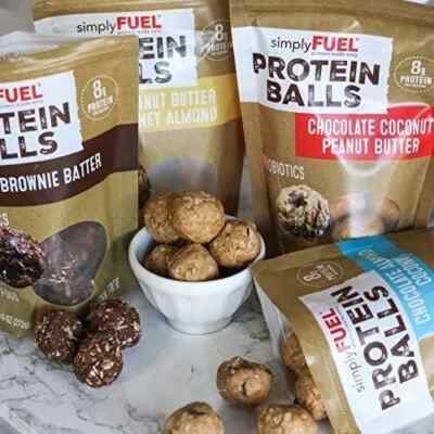 simplyFUEL Chocolate Protein Ball Variety Pack - Whole Food Balls with Probiotics - 8g Protein Snack - Gluten Free Energy Balls - Pack of 3