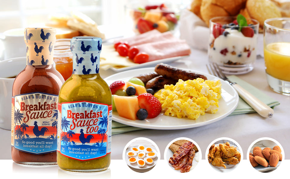 Bear & Burton's Breakfast Sauce - Pack of 2 - Original & Verde Salsa Variant