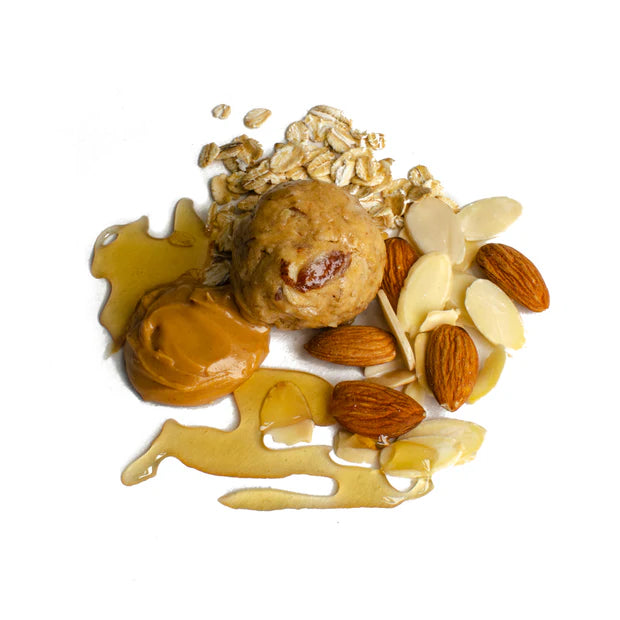 simplyFUEL Peanut Butter Honey Almond Protein Ball - Whole Food Balls with Probiotics - 8g Protein Snack - Gluten Free Energy Balls - Pack of 3