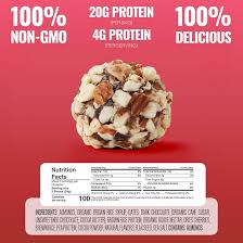 The GFB Variety Pack Protein Bites - Gluten Free, Plant Based, Non GMO, Sustainably Made – Ridiculously Tasty, Healthy, Vegan, Protein Energy Balls, 4 oz - Pack of 4