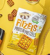 Lenny & Larry's Variety Pack FITZELS- Savory Pretzel Snacks Incredibly Tasty, High Protein Salty, Vegan, 20 g's of Plant Based Protein, 3 oz - Pack of 12