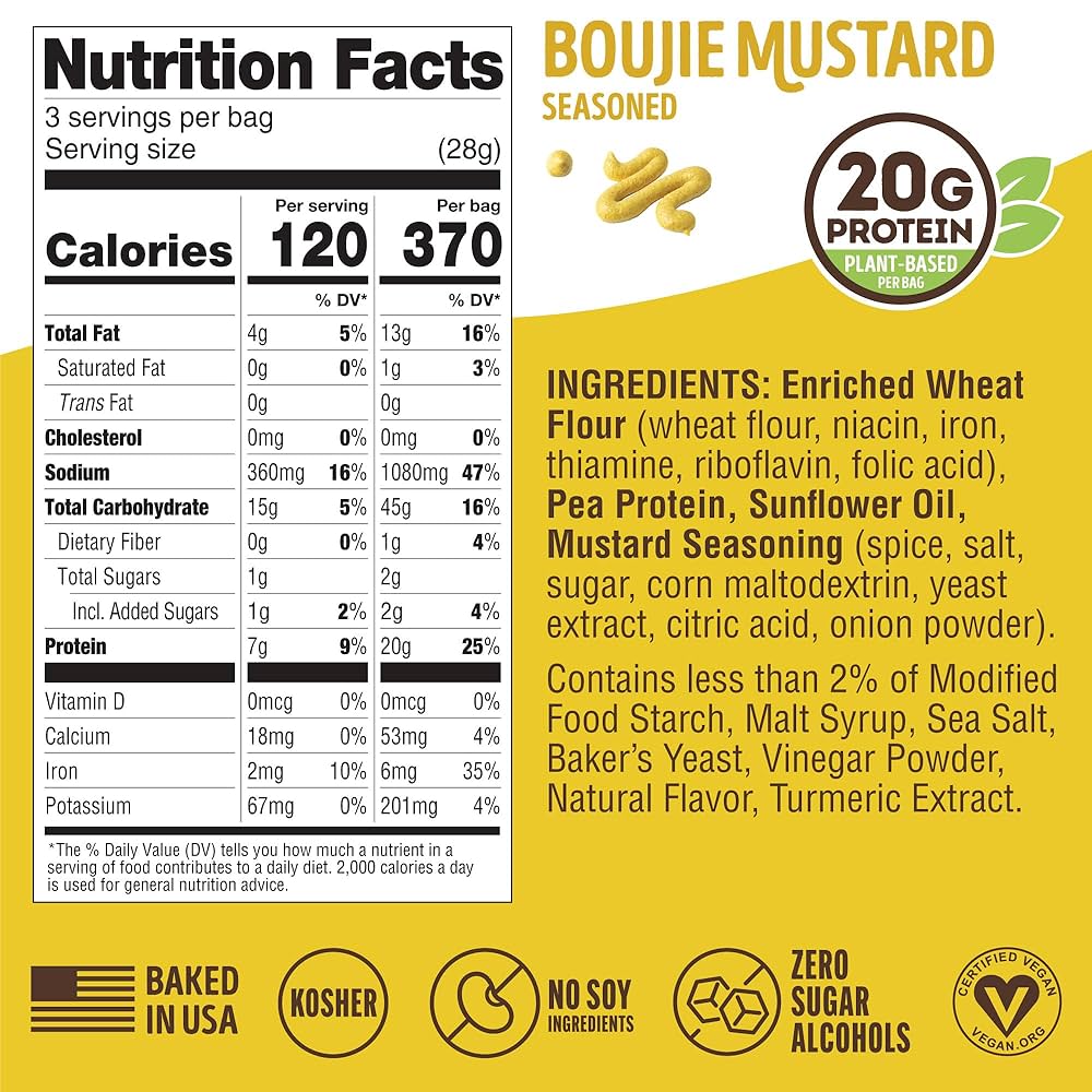 Lenny & Larry's Variety Pack FITZELS- Savory Pretzel Snacks Incredibly Tasty, High Protein Salty, Vegan, 20 g's of Plant Based Protein, 3 oz - Pack of 12