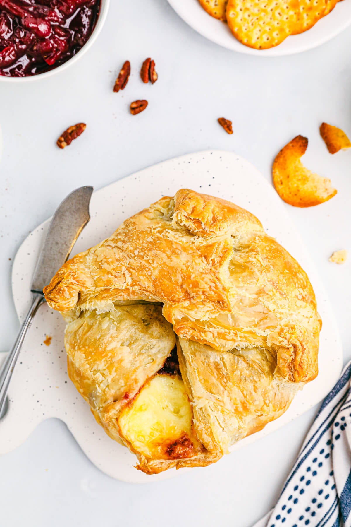 Cranberry Baked Brie En Croûte With Oranges & Walnuts, Serves 6 - 8