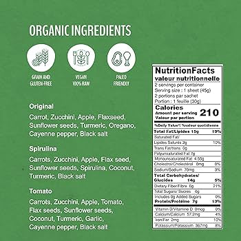 Wrawp Variety Pizza Crust - Spirulina| Organic - Pack of 3 - Organic, Paleo, Gluten Free