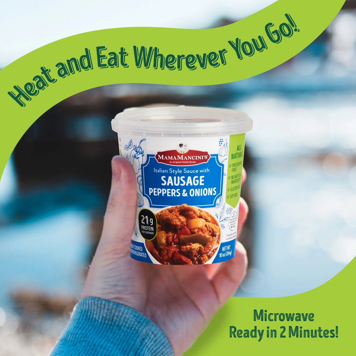 Mama Mancini's Sausage, Peppers & Onions in Italian Style Sauce - 10 oz Cup - Pack of 8