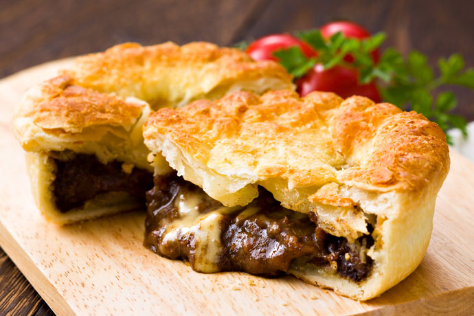All Natural New Zealand Style Steak & Cheese Meat Pies - 1 Dozen