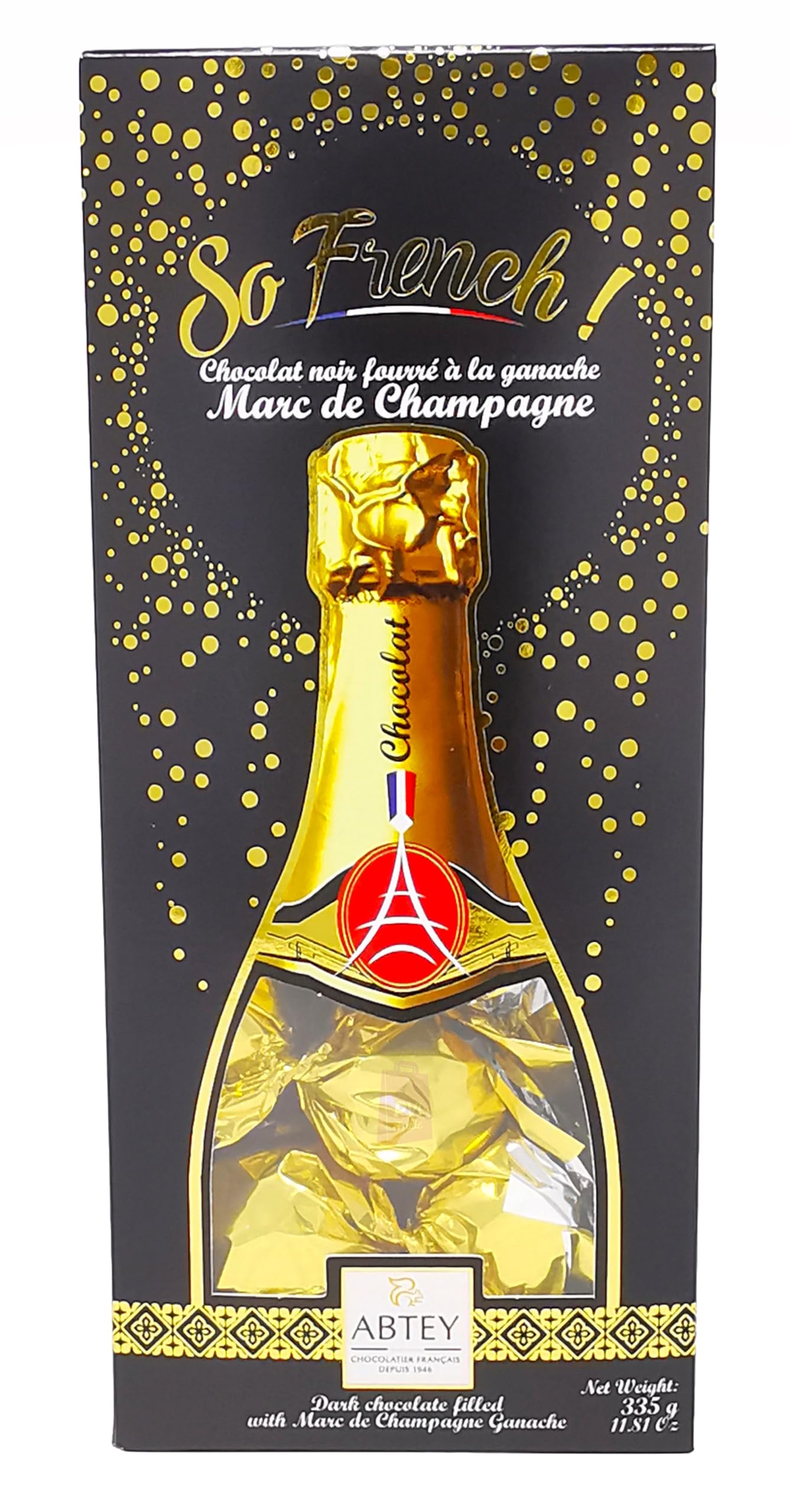 ABTEY Dark Chocolate filled with Marc de Champagne Ganache