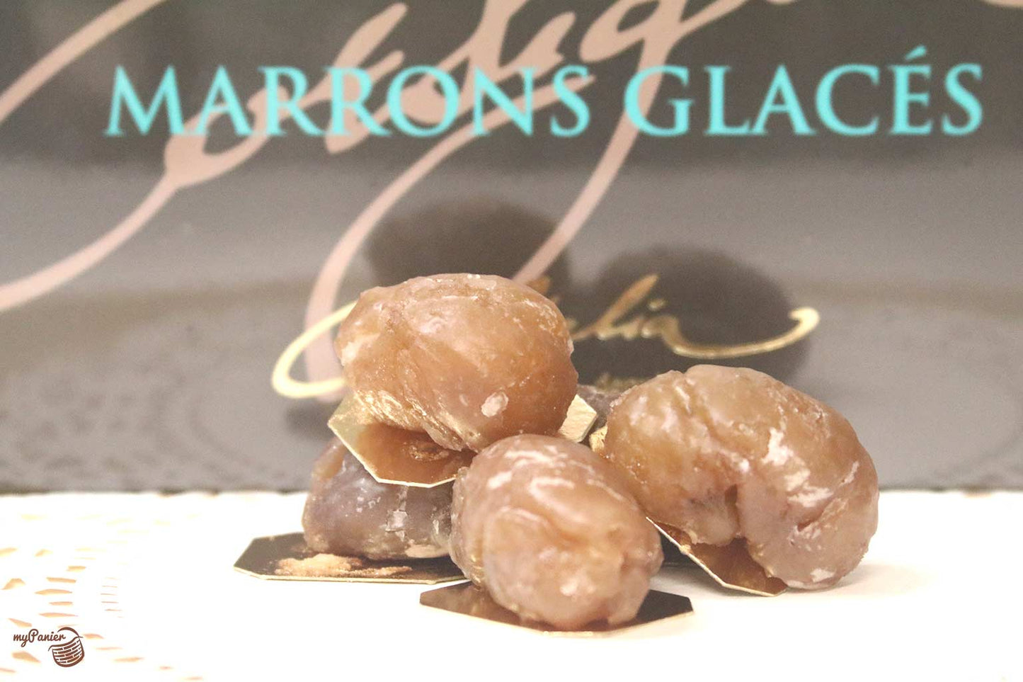 Corsiglia Candied Chestnuts - Marrons Glaces, 8 pc Wooden Box