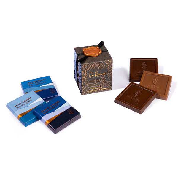 Le Belge’s Authentic Gourmet Belgian Chocolate, Wine Pairing Assorted Chocolate Gift Stack - Pairs with Pinot Noir