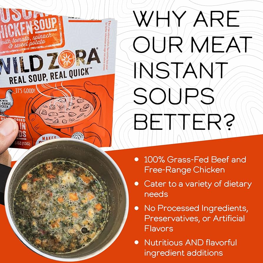 Wild Zora Instant Keto Friendly Variety Soups - 5 Pack