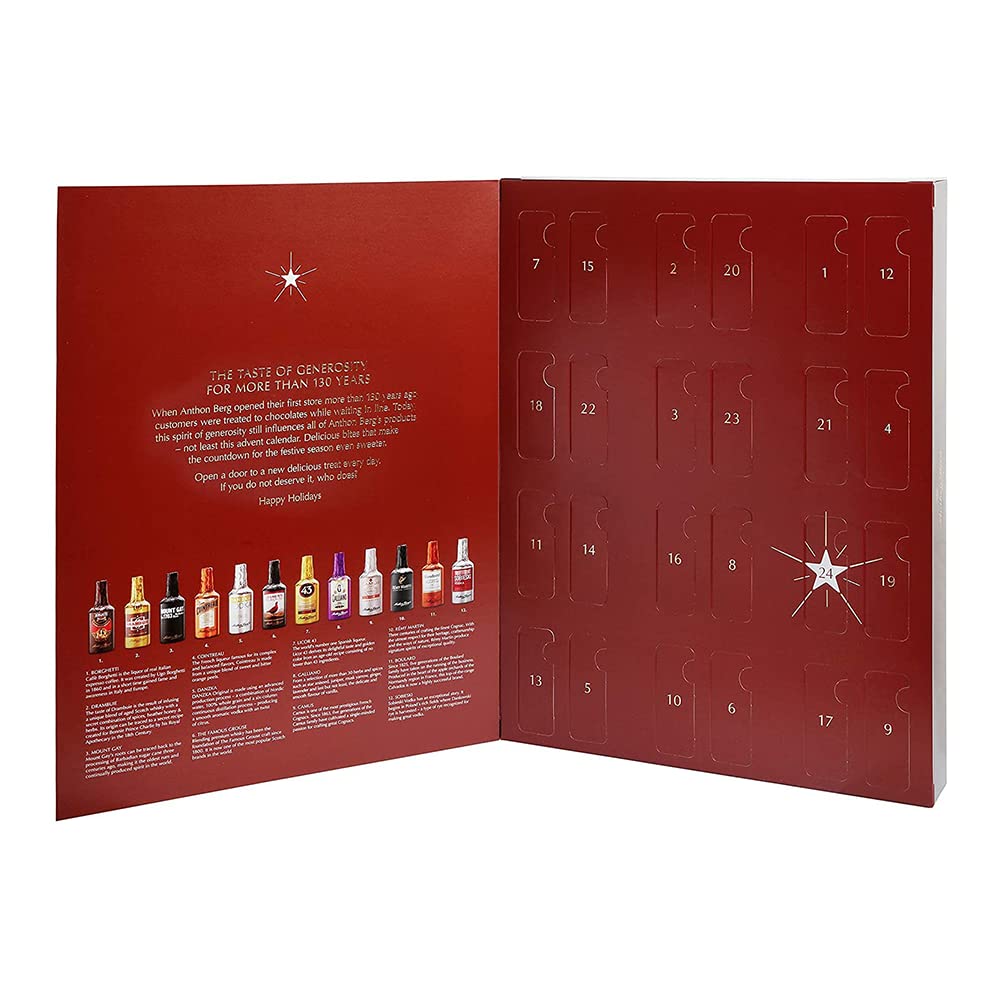 Anthon Berg Adult Advent Calendar With Liquor Chocolate Bottles