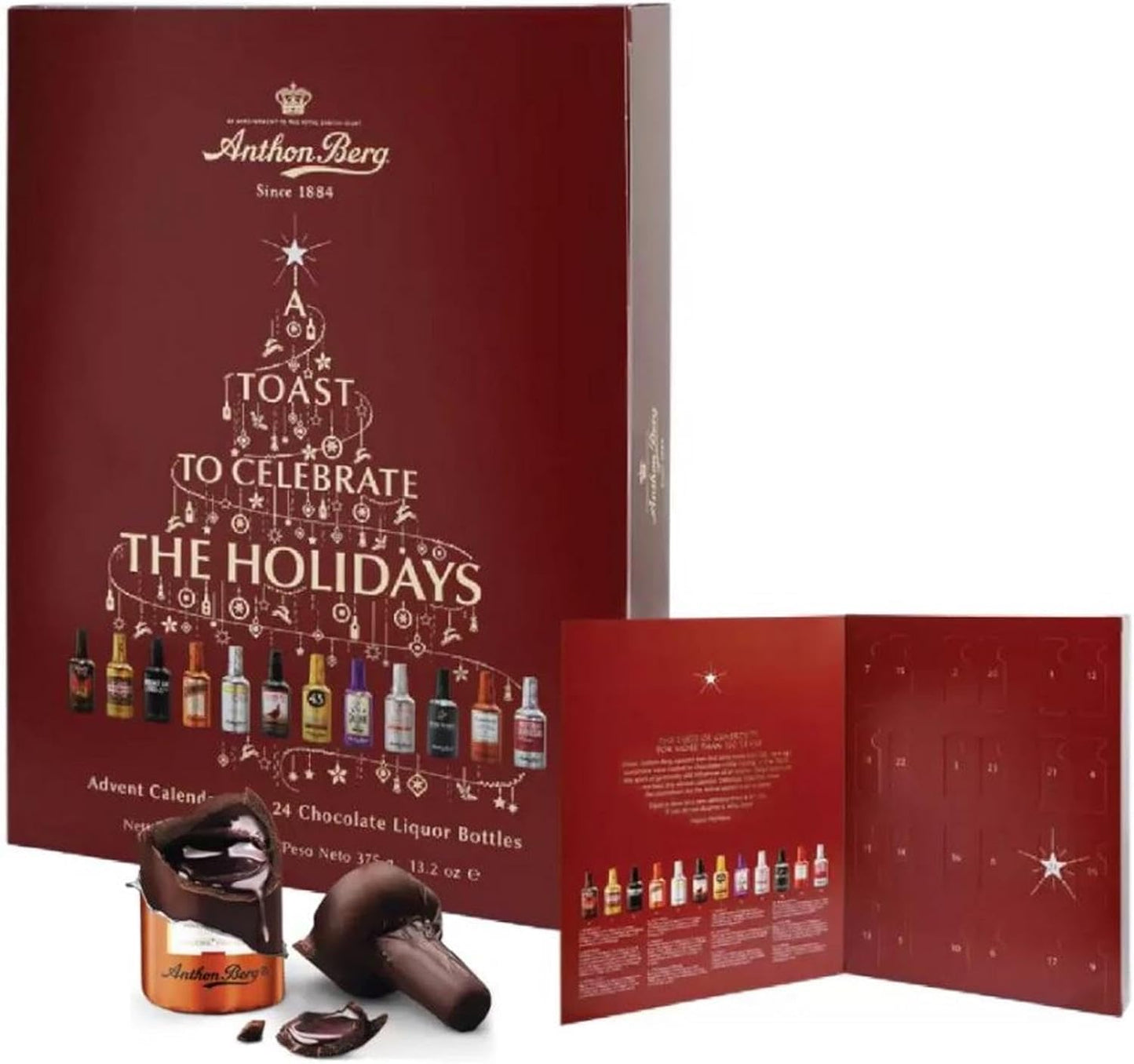 Anthon Berg Adult Advent Calendar With Liquor Chocolate Bottles