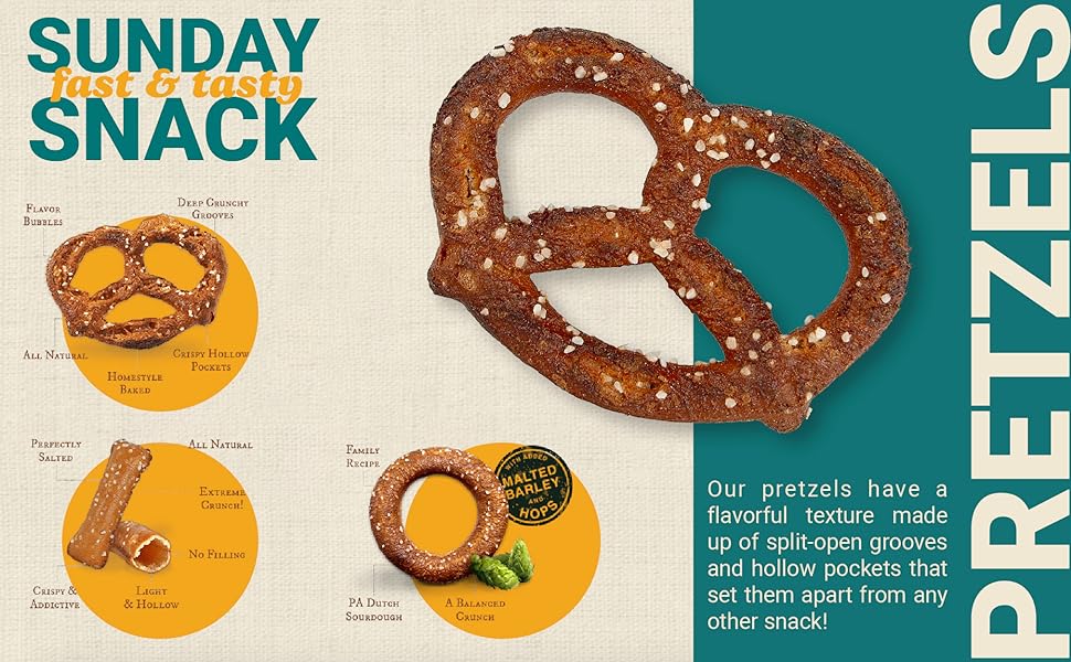 Unique Snacks Sprouted Splits Pretzels - Pack of 12