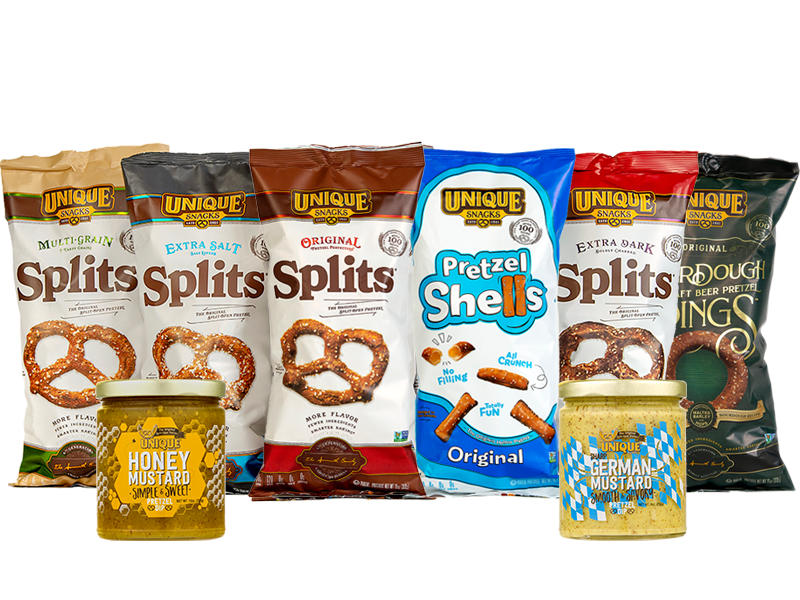 Unique Snacks Sprouted Splits Pretzels - Pack of 12