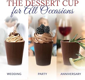 Lang's Chocolates Liqueur Shots, Dessert Cups, Cordials - Milk Chocolate or Dark Chocolate - Gluten Free - 320/Case
