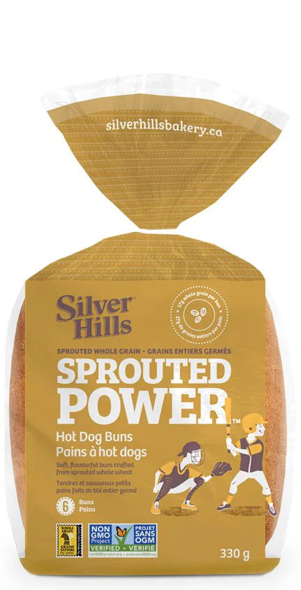 Silver Hills Organic Sprouted Whole Wheat Hot Dog Buns - 6/Case