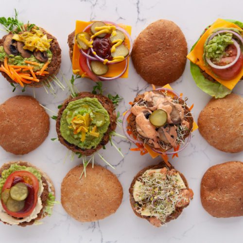 Silver Hills Organic Sprouted Whole Wheat Plain Hamburger Buns - 6/Case
