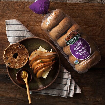 Alvarado Street Bakery Organic Sprouted Wheat Cinnamon Raisin Bagels -20 oz -each - 6/Case