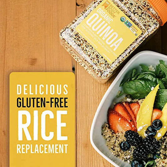 BetterBody Foods Organic Quinoa - 3 lb -Pack of 2